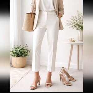 Philosophy Petite White Dress Pants Slim Ankle Career Resort Minimalist Workwear